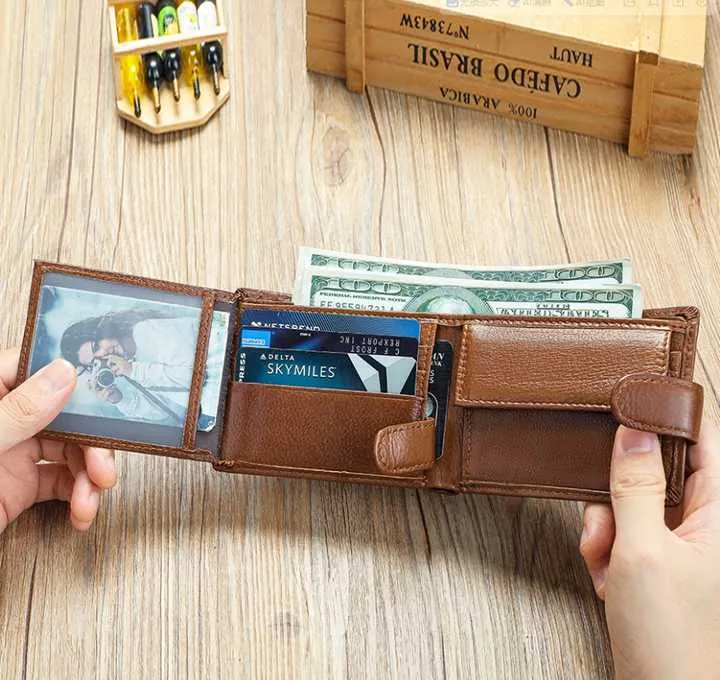 محفظة جلدية للرجال بالجملة من المصنع ، محافظ . Factory wholesale men's leather wallet, vintage business