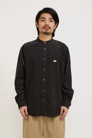 Band Collar Shirt L/S Charcoal