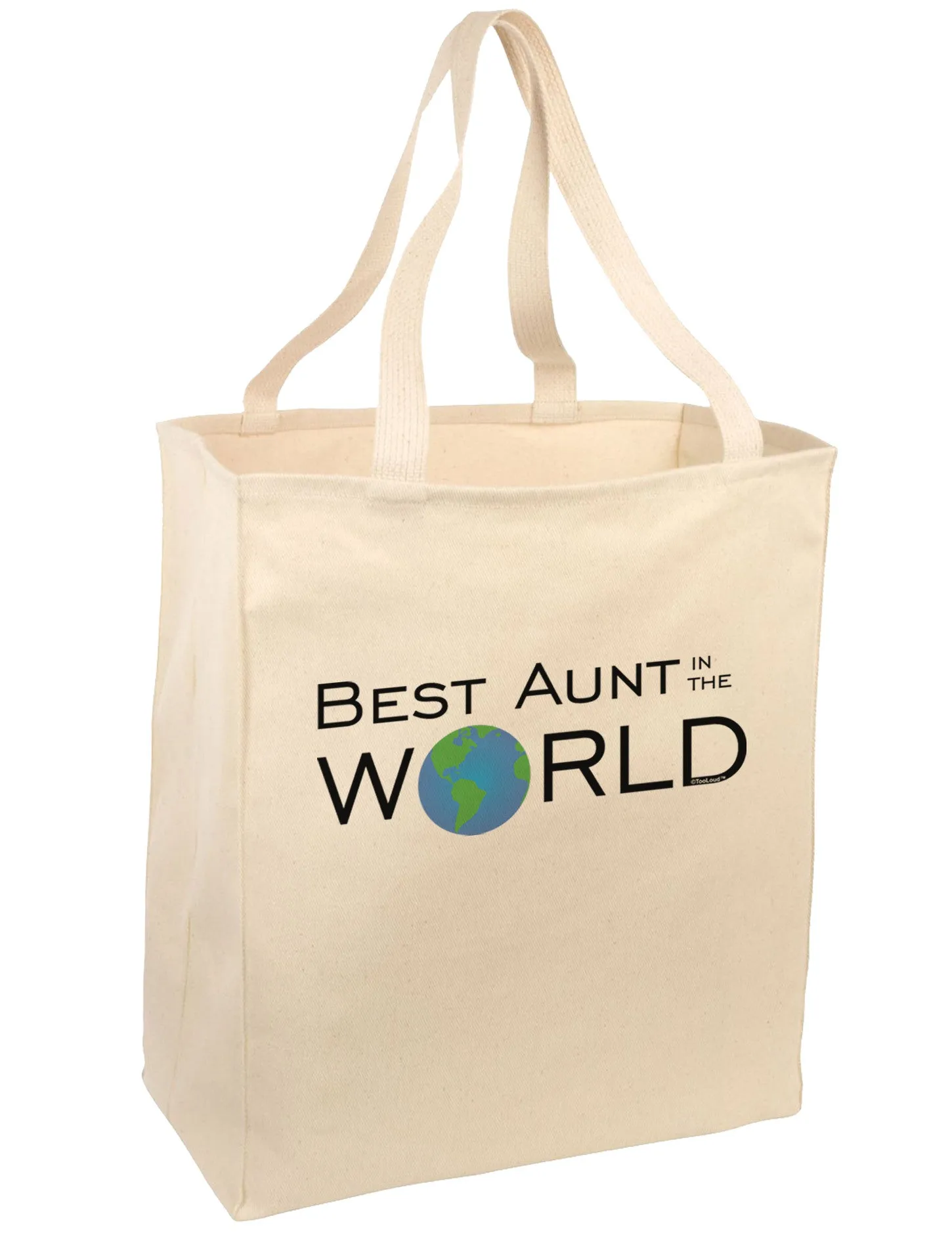 Best Aunt in the World Large Grocery Tote Bag