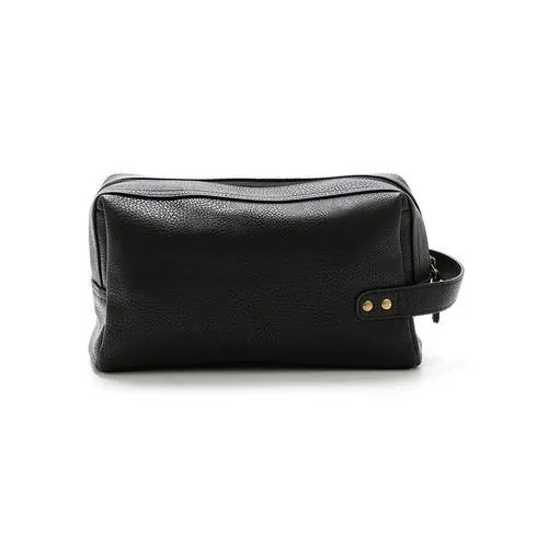 Black Fletcher Vegan Leather Dopp Kit
