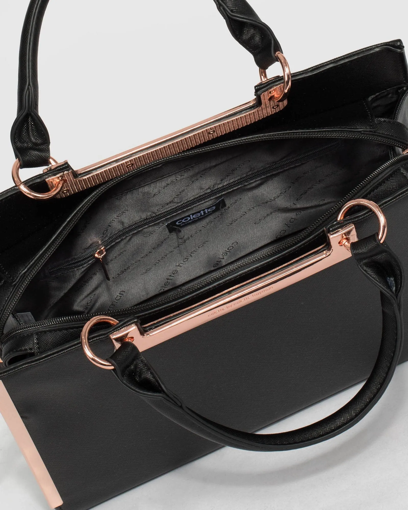 Black Larissa Medium Tote Bag