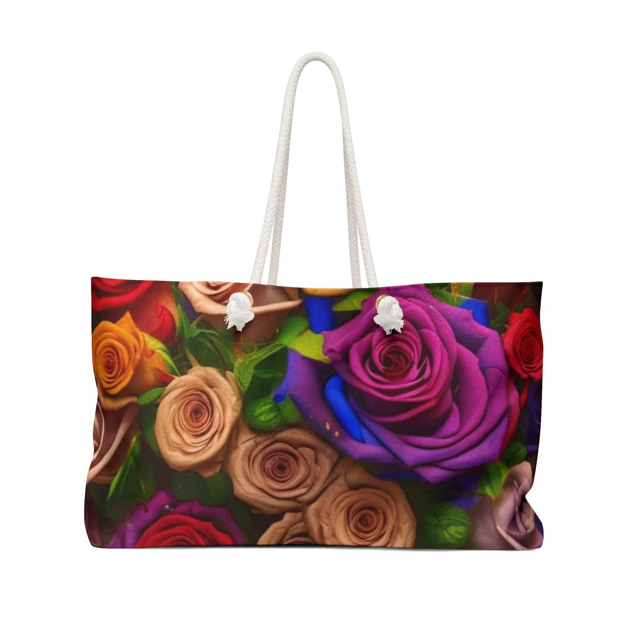 Bouquet of colorful roses Weekender Bag