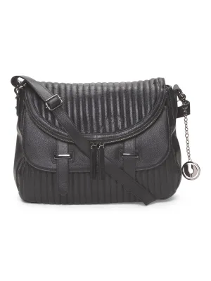 CHARLES JOURDAN Leather Kane Crossbody - Black