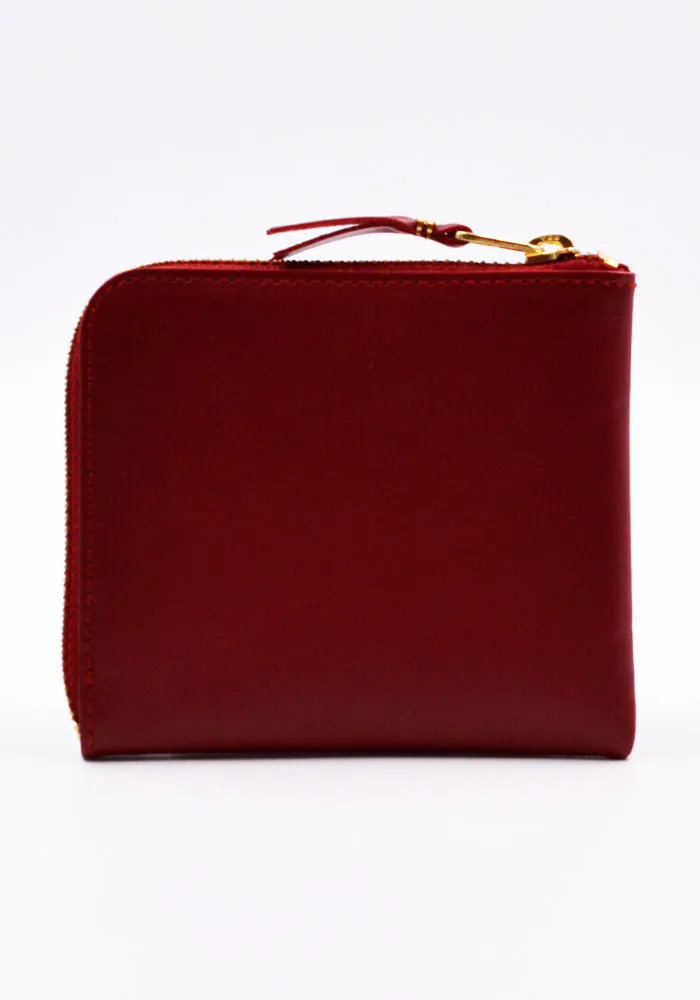 COMME DES GARCONS SA3100 COLOUR PLAIN ZIP WALLET RED