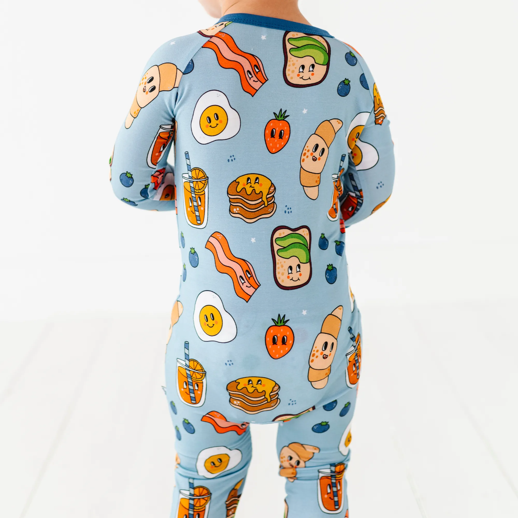 Don't Go Bacon My Heart Convertible Footie in Blue