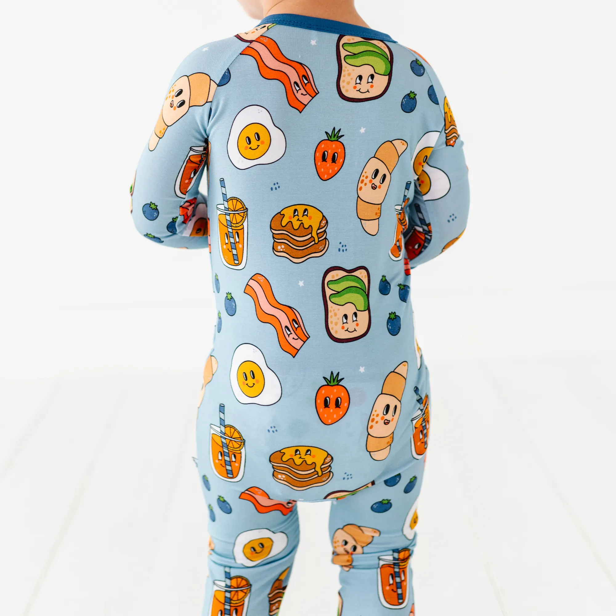 Don't Go Bacon My Heart Convertible Footie in Blue