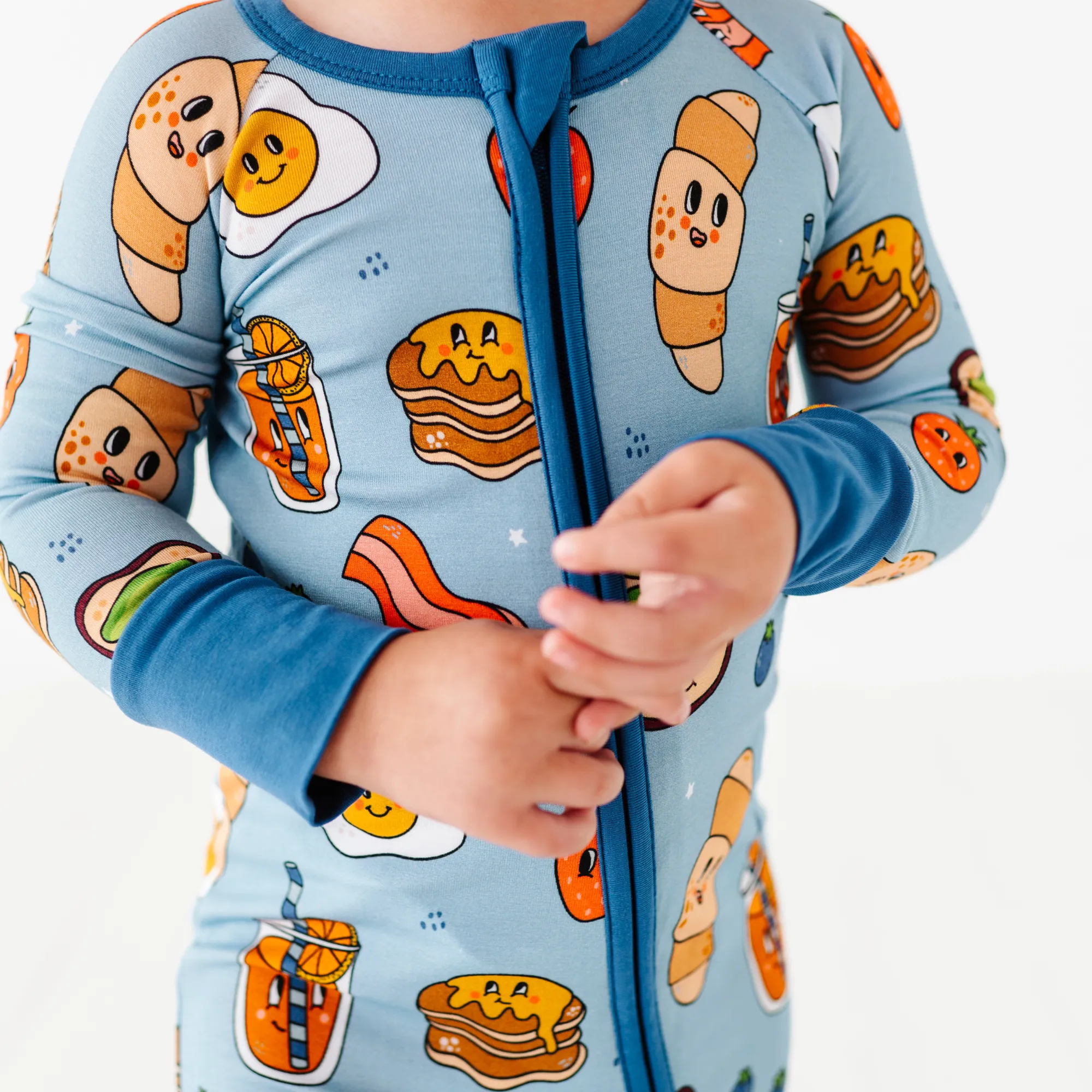 Don't Go Bacon My Heart Convertible Footie in Blue