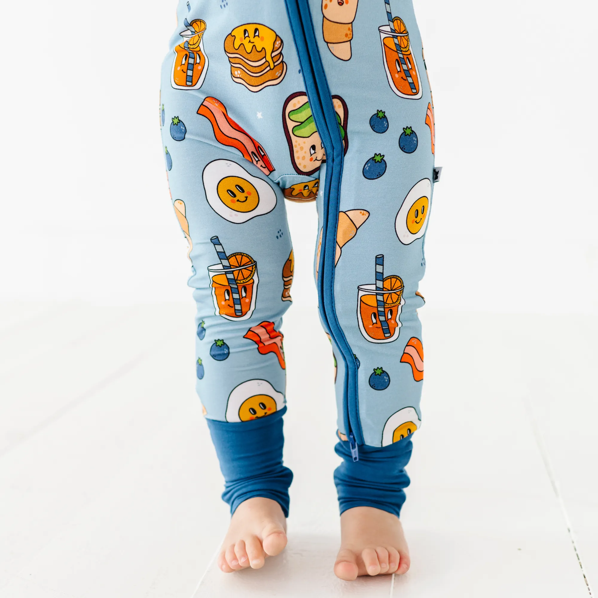 Don't Go Bacon My Heart Convertible Footie in Blue