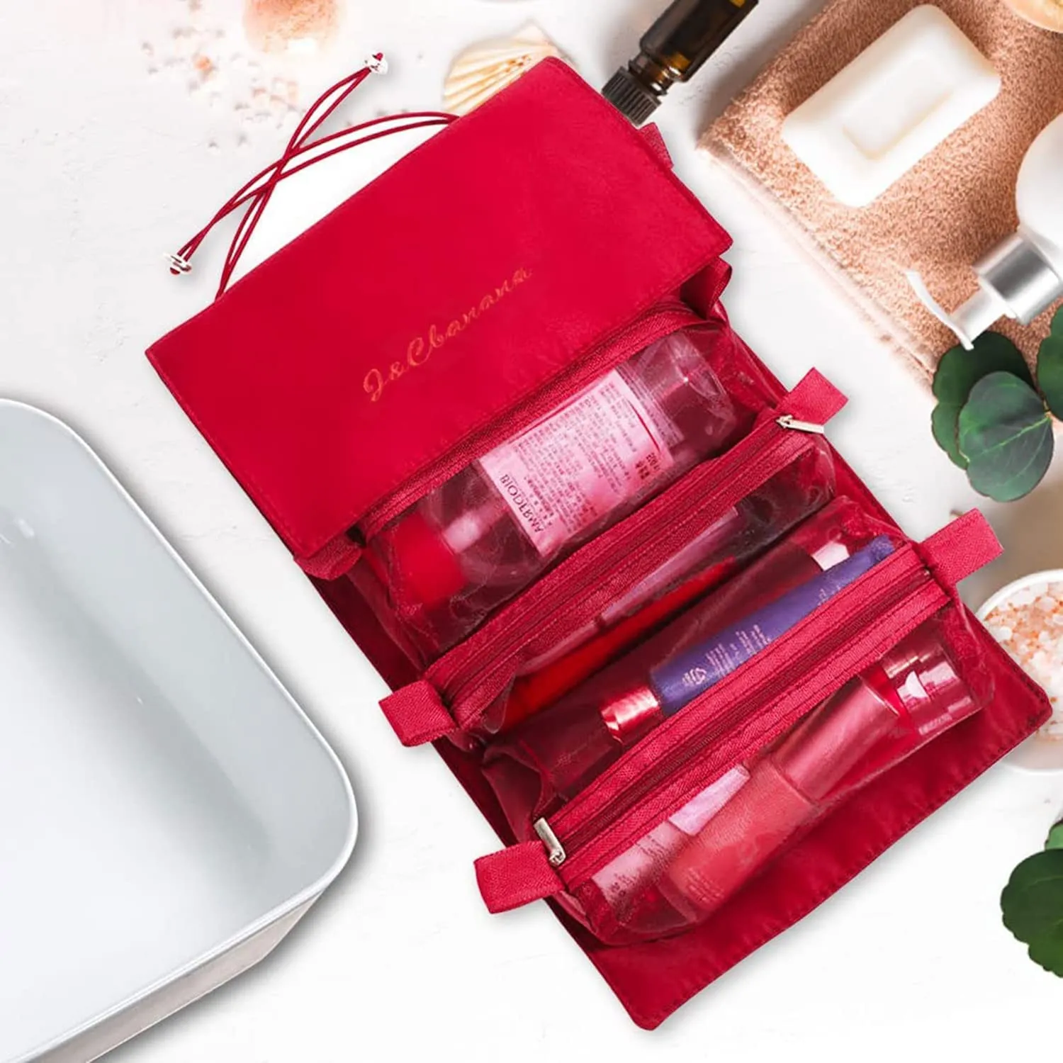 Foldable Make up Pouch for Makeup Accessories, Storage Bag for Cosmetics