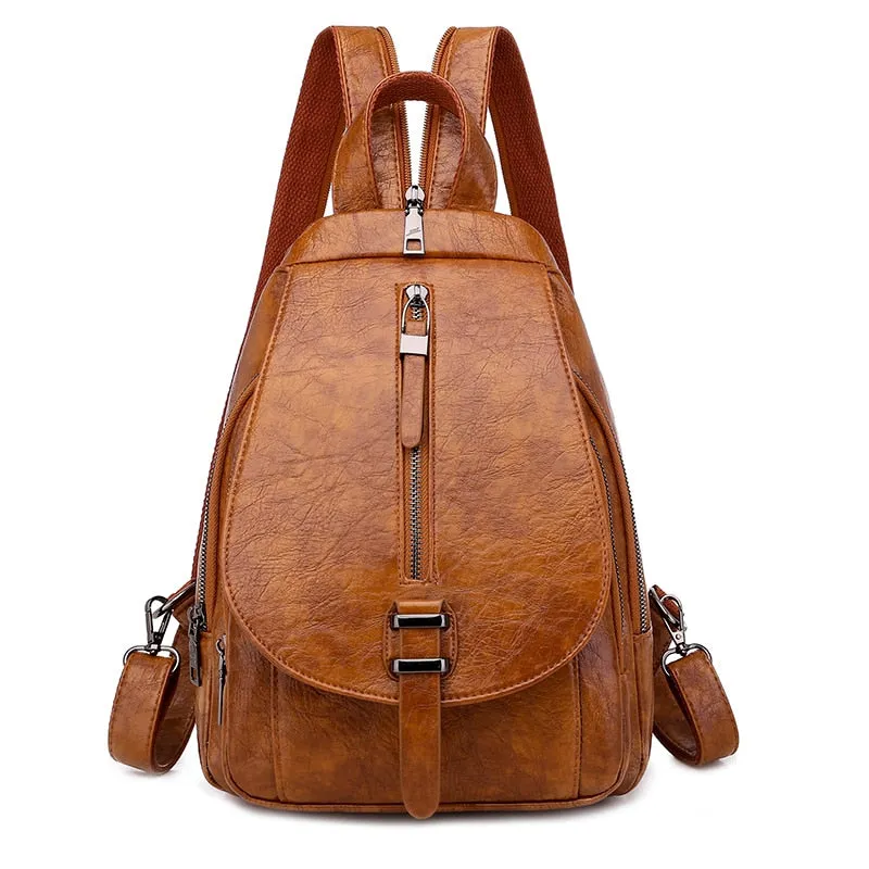 High Quality Oil Wax Leather Backpack