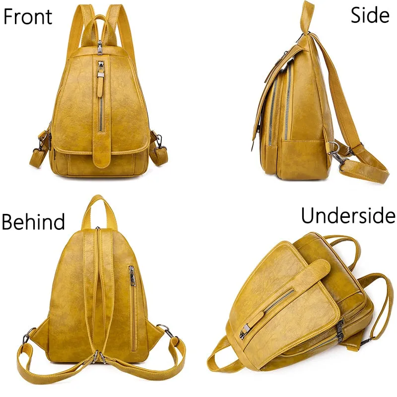 High Quality Oil Wax Leather Backpack