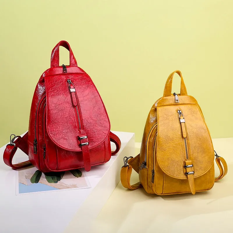High Quality Oil Wax Leather Backpack