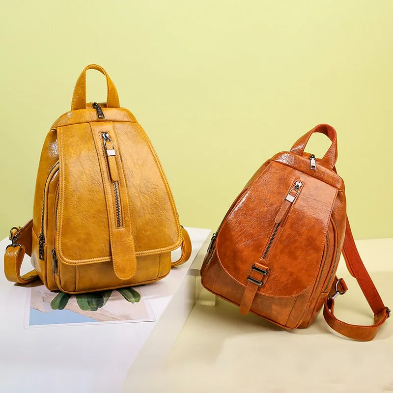 High Quality Oil Wax Leather Backpack