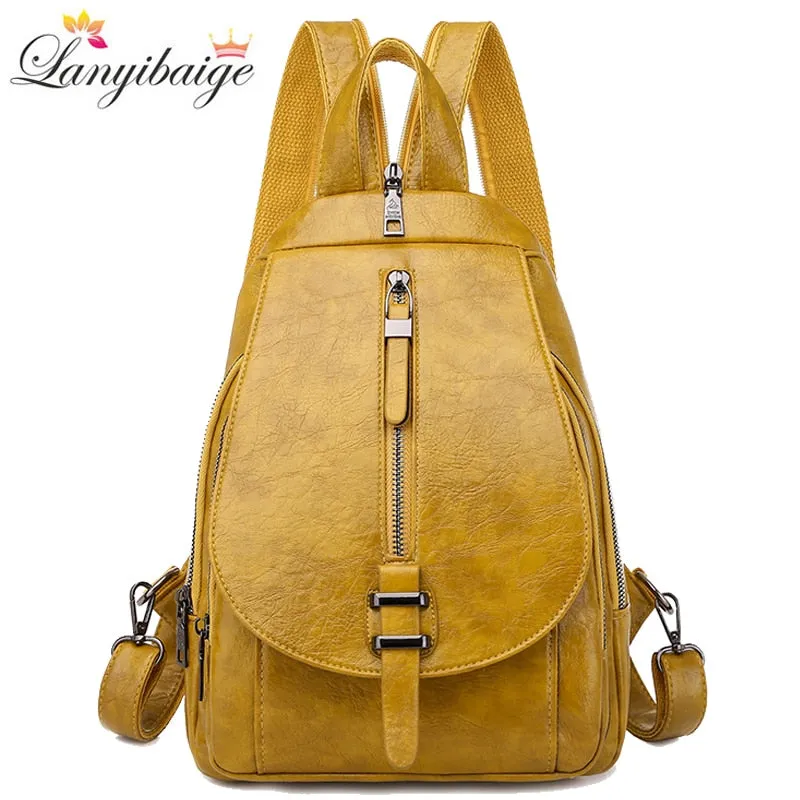 High Quality Oil Wax Leather Backpack