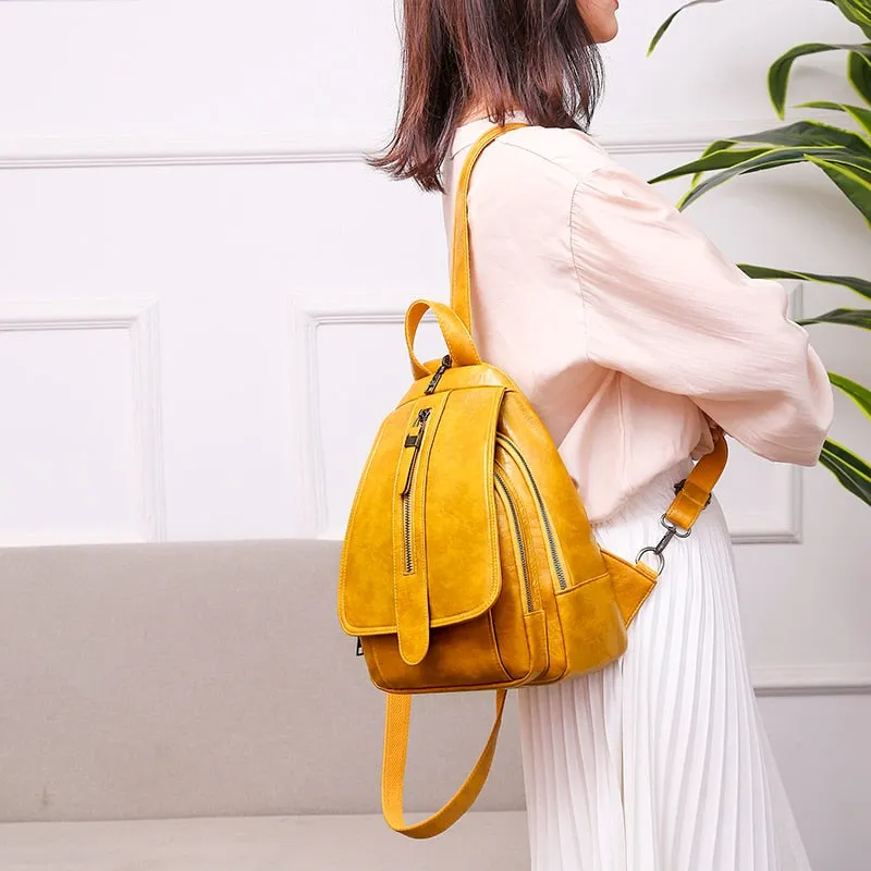 High Quality Oil Wax Leather Backpack