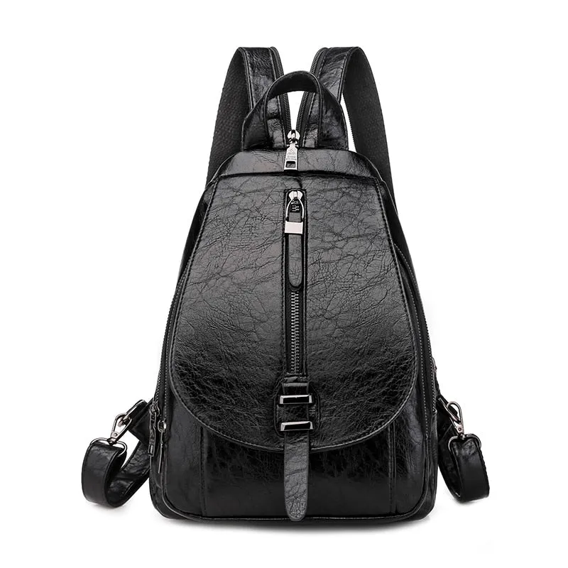 High Quality Oil Wax Leather Backpack