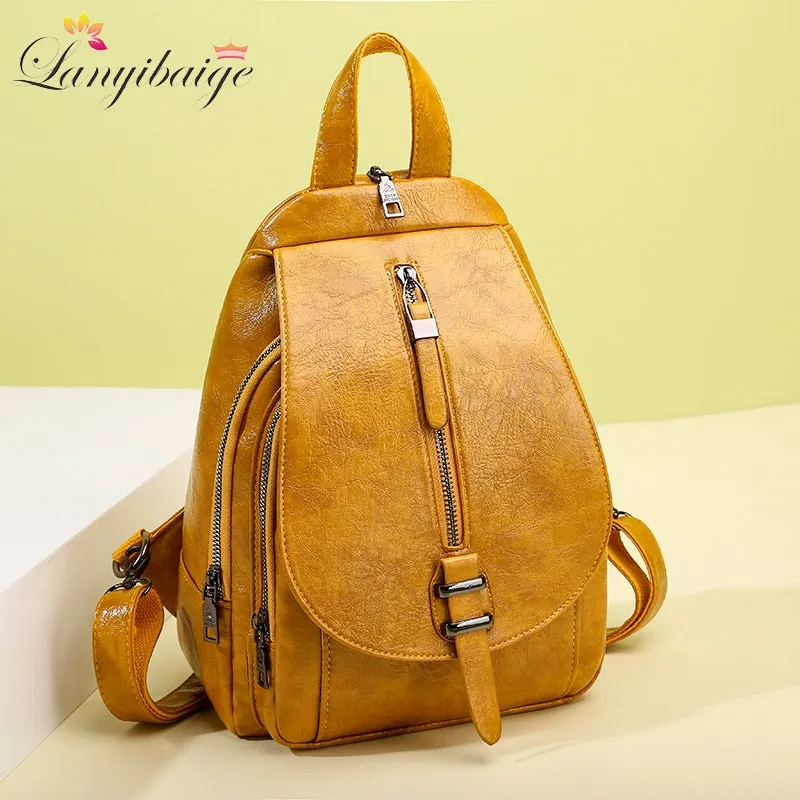 High Quality Oil Wax Leather Backpack