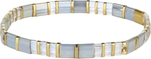 KELITCH Summer Tila Beaded Bracelet Colorful Stretch Bracelets Women Colorful Friendship Bracelets