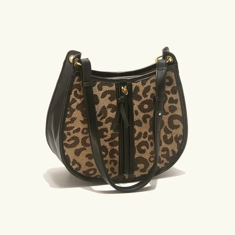 Leopard Saddle Shoulder Bag