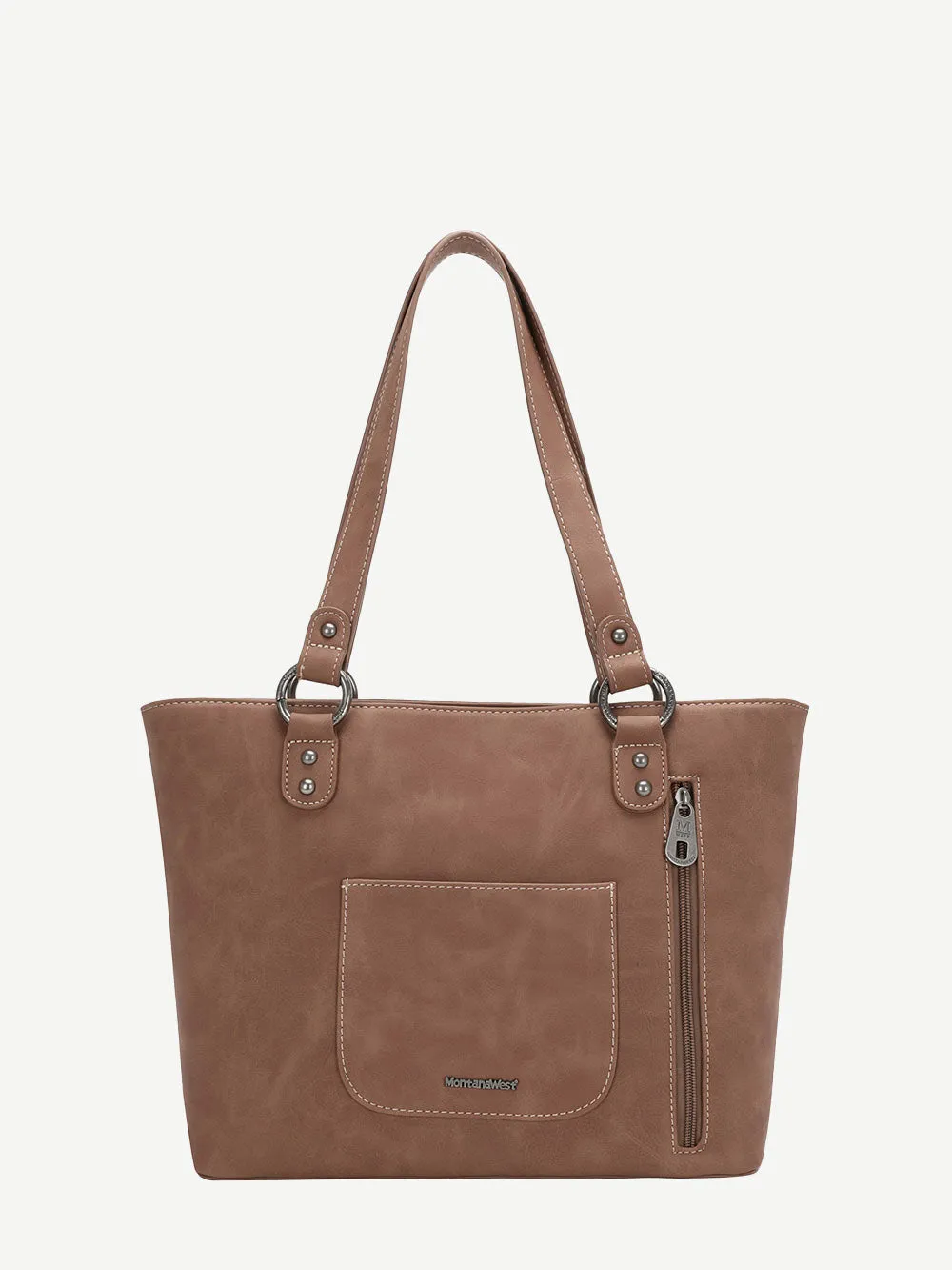 Montana West Embroidered Feather Concealed Carry Tote