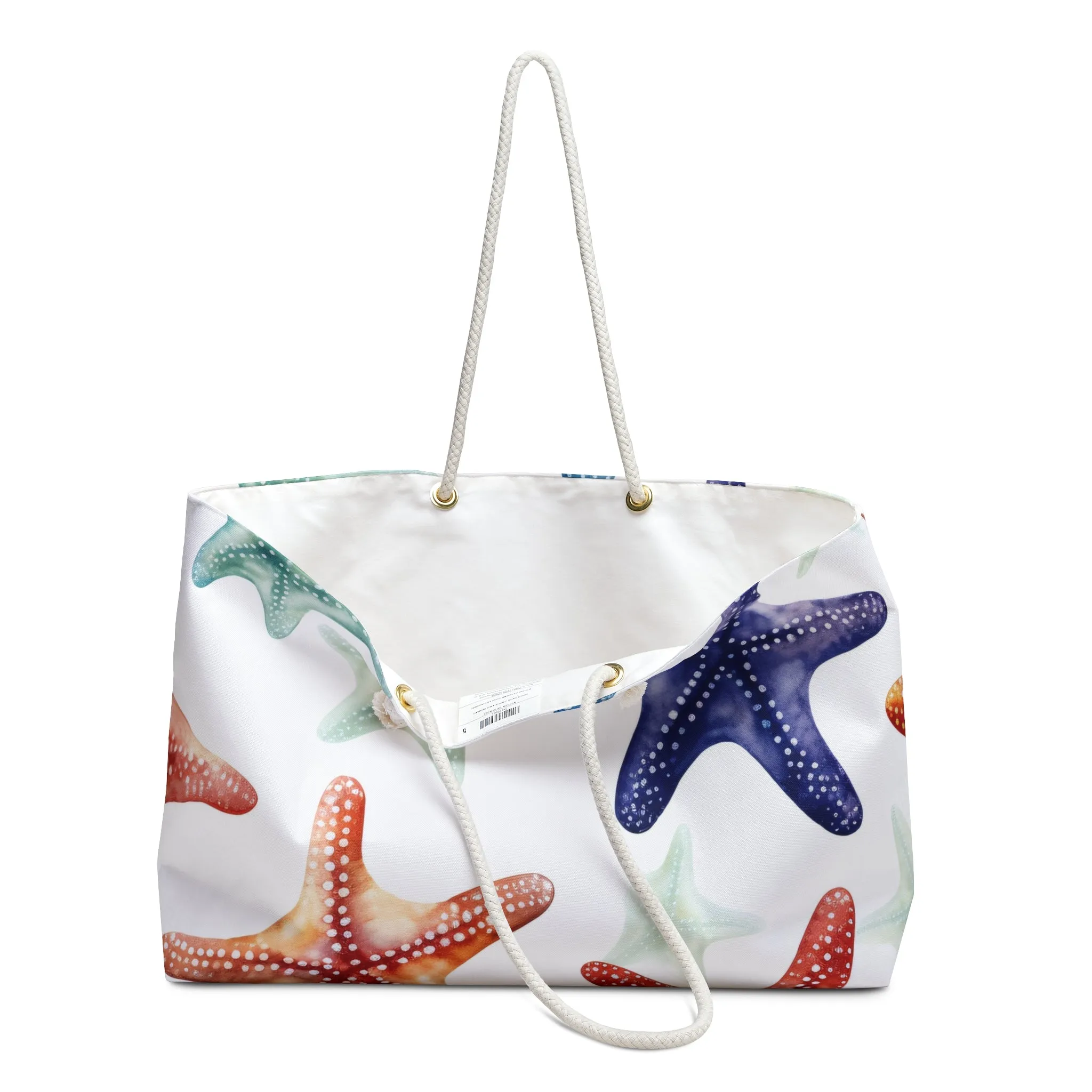 Multicolor Starfish Beach Bag