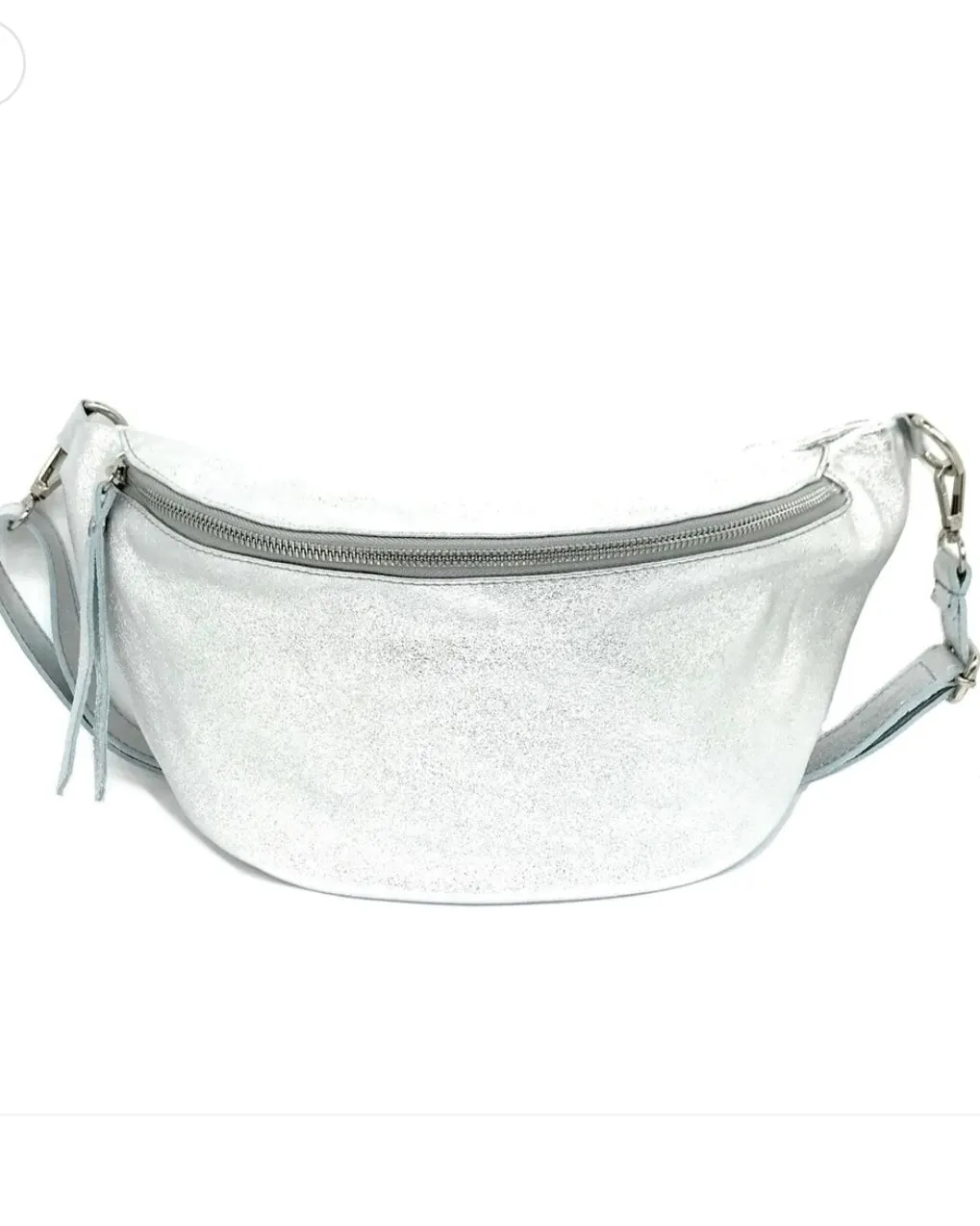 Nicoletta Crossbody/Fanny Bag- Large Silver