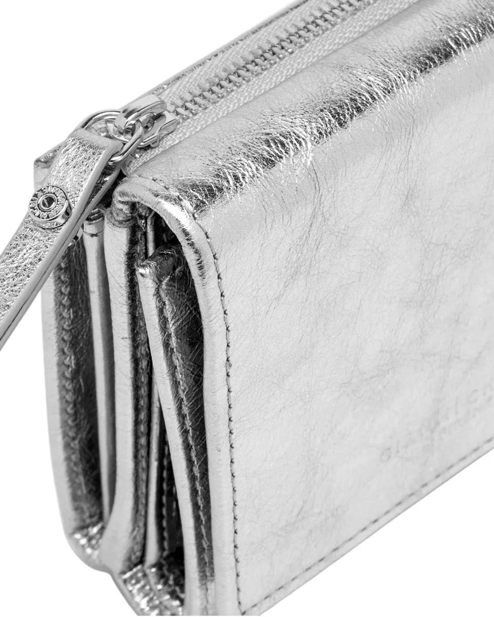 portafoglio in pelle laminata vintage