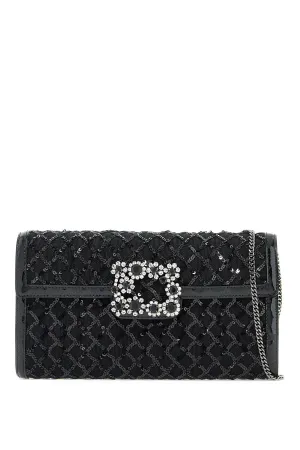"flower buckle envelope RBWAMFD0211TPV NERO