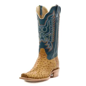 R. Watson Antique Saddle Full Quill Ostrich Men's Boot