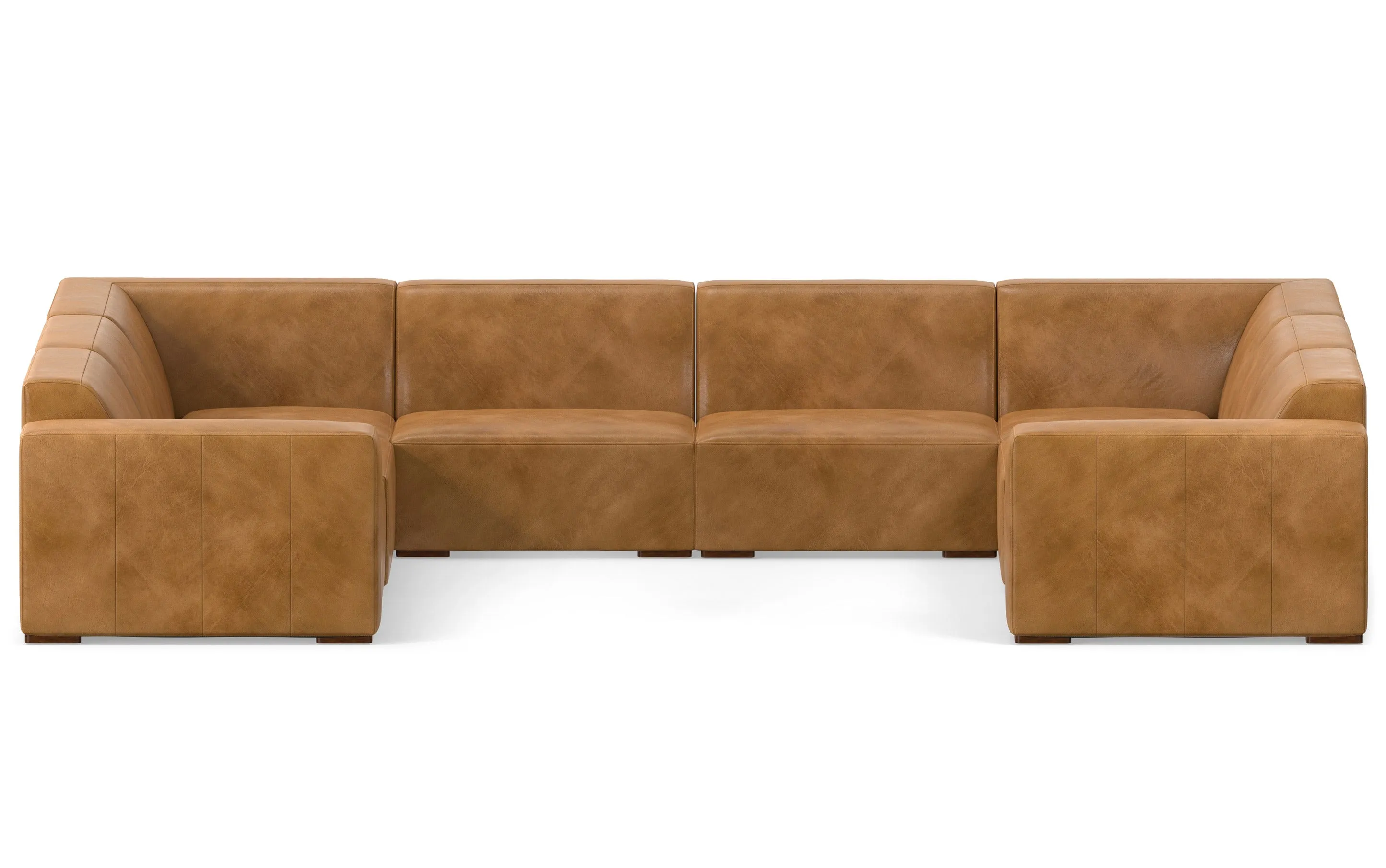 Rex U-Shaped Sectional in Genuine Leather