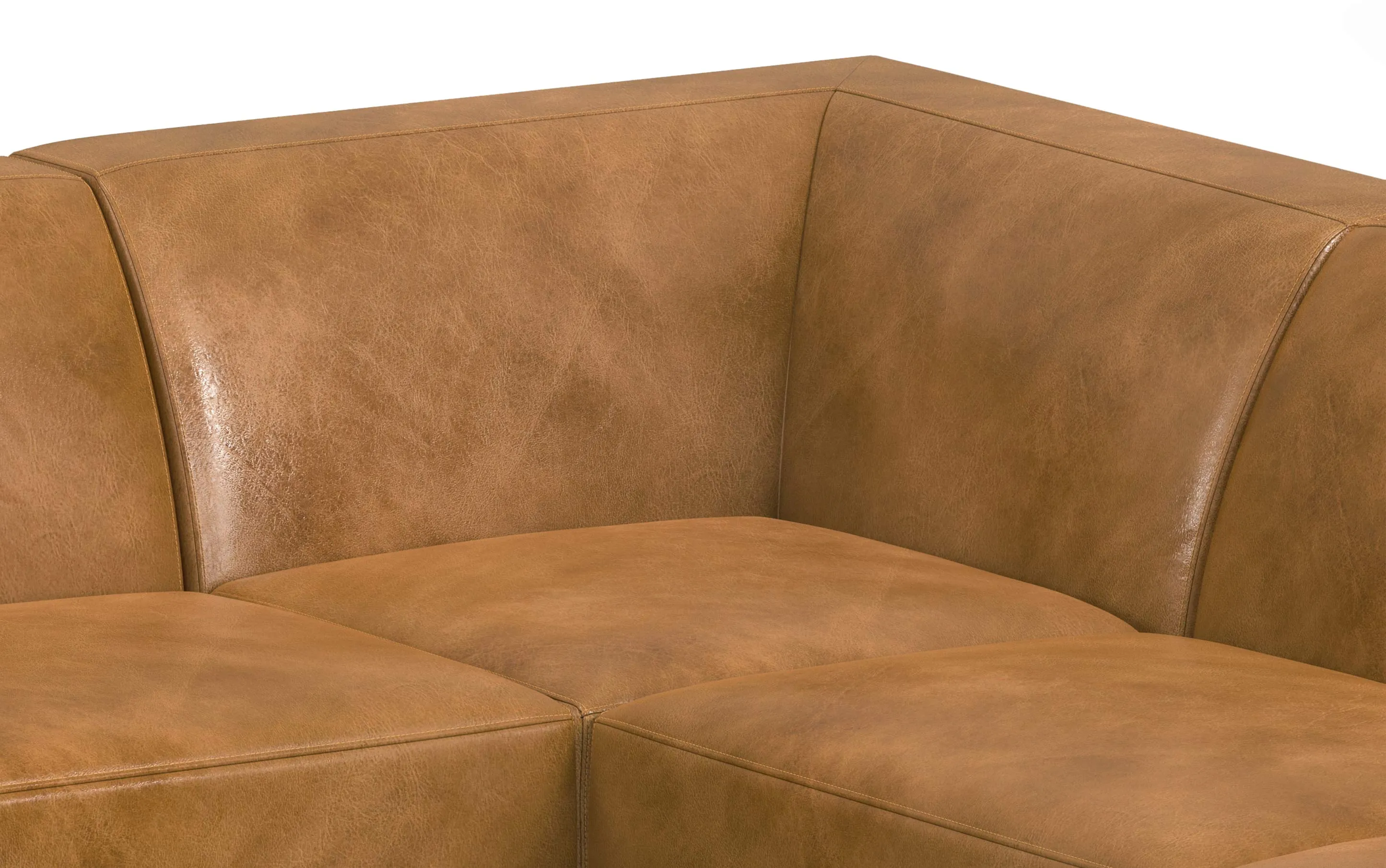 Rex U-Shaped Sectional in Genuine Leather