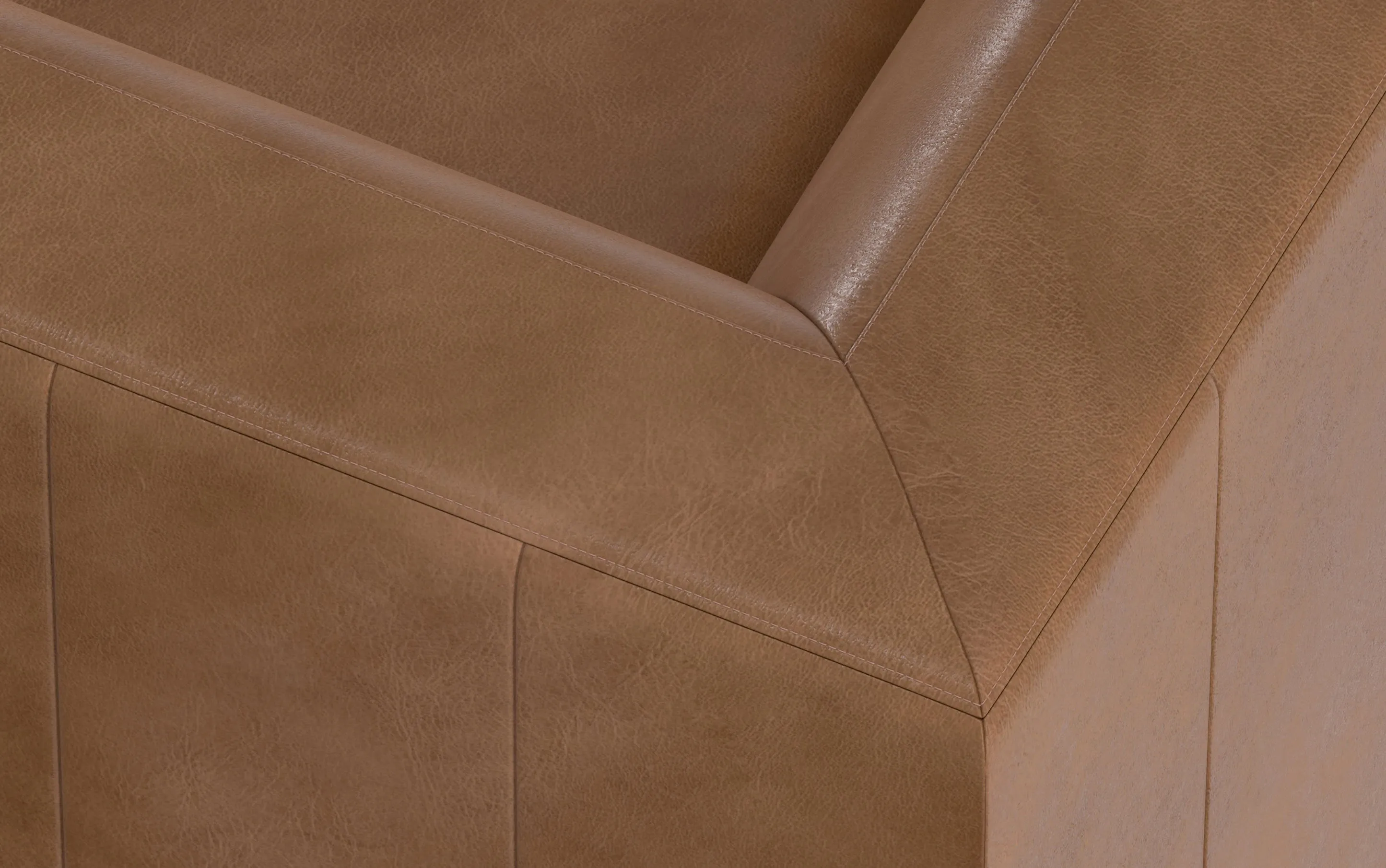 Rex U-Shaped Sectional in Genuine Leather