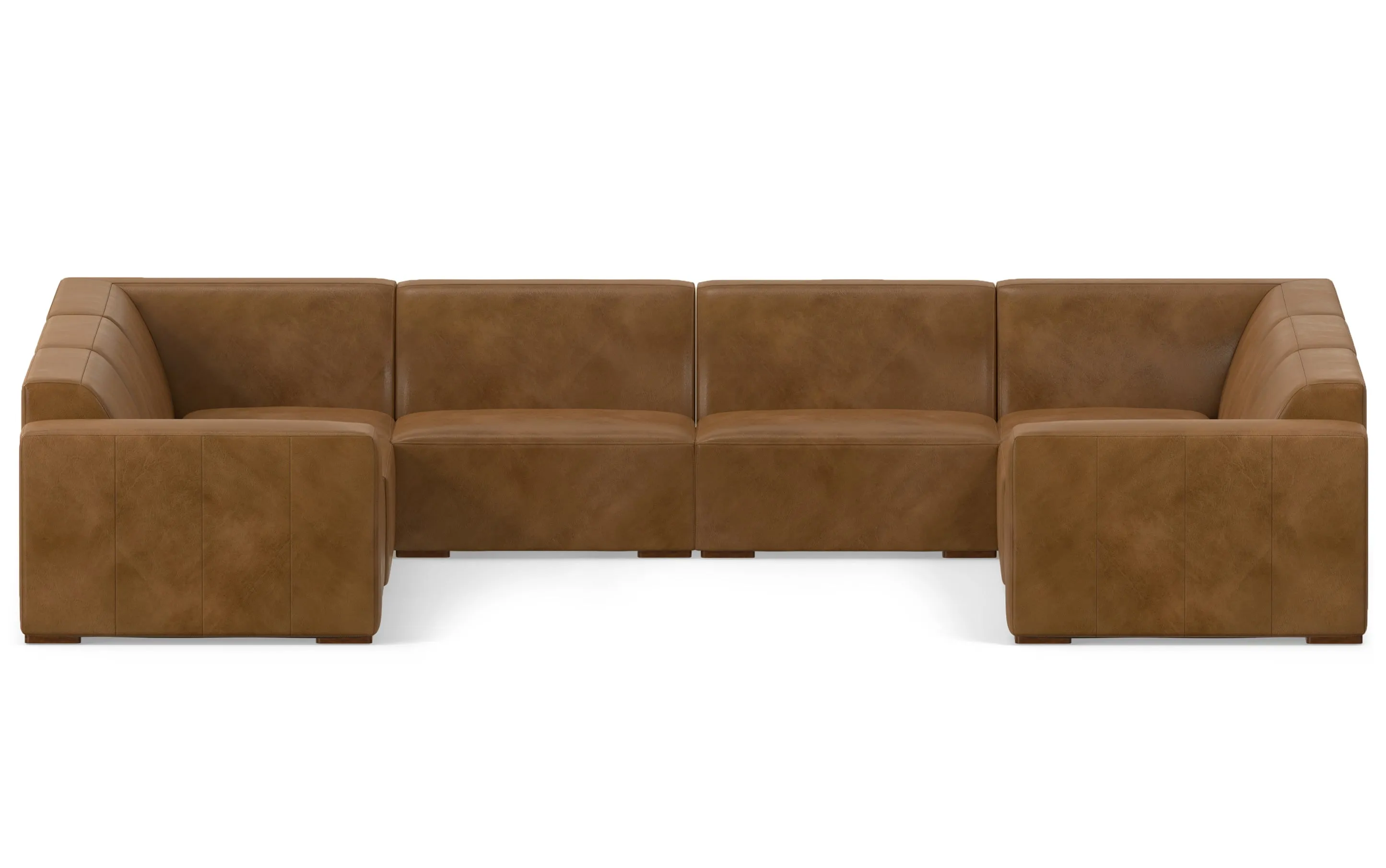 Rex U-Shaped Sectional in Genuine Leather