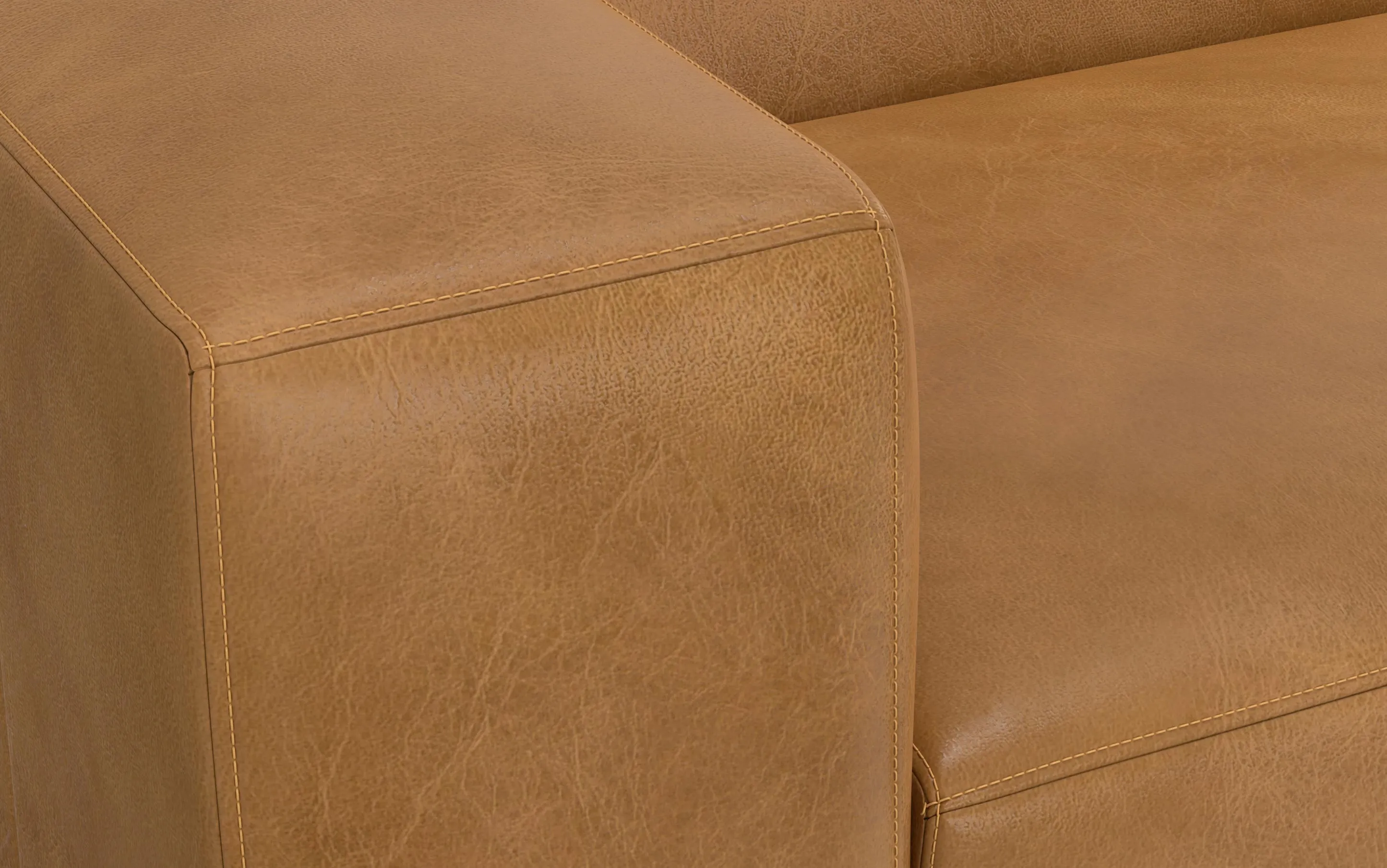 Rex U-Shaped Sectional in Genuine Leather