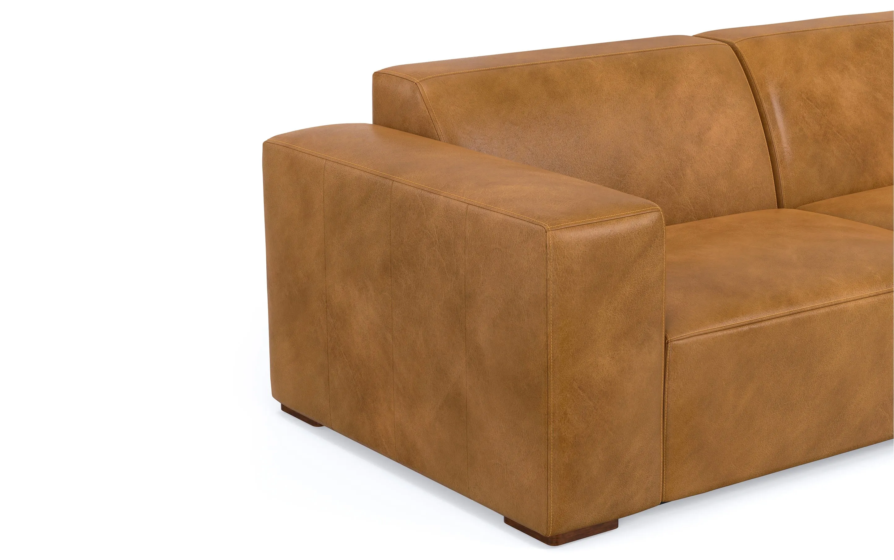 Rex U-Shaped Sectional in Genuine Leather
