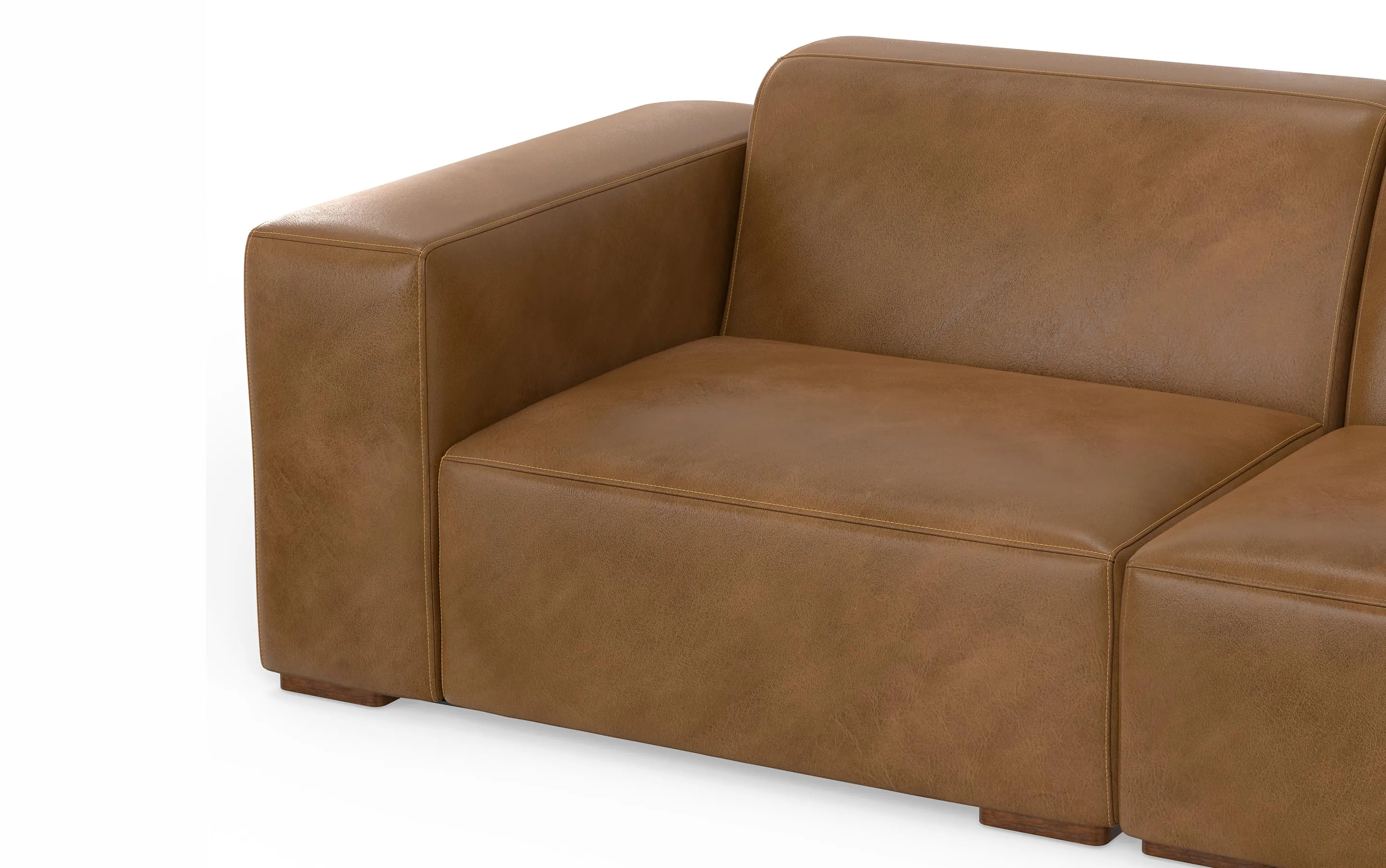 Rex U-Shaped Sectional in Genuine Leather