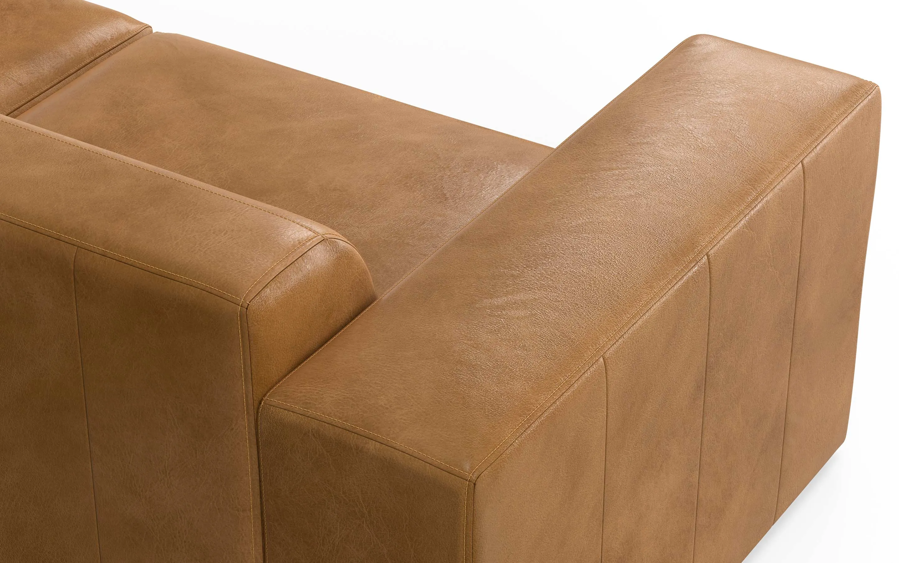 Rex U-Shaped Sectional in Genuine Leather
