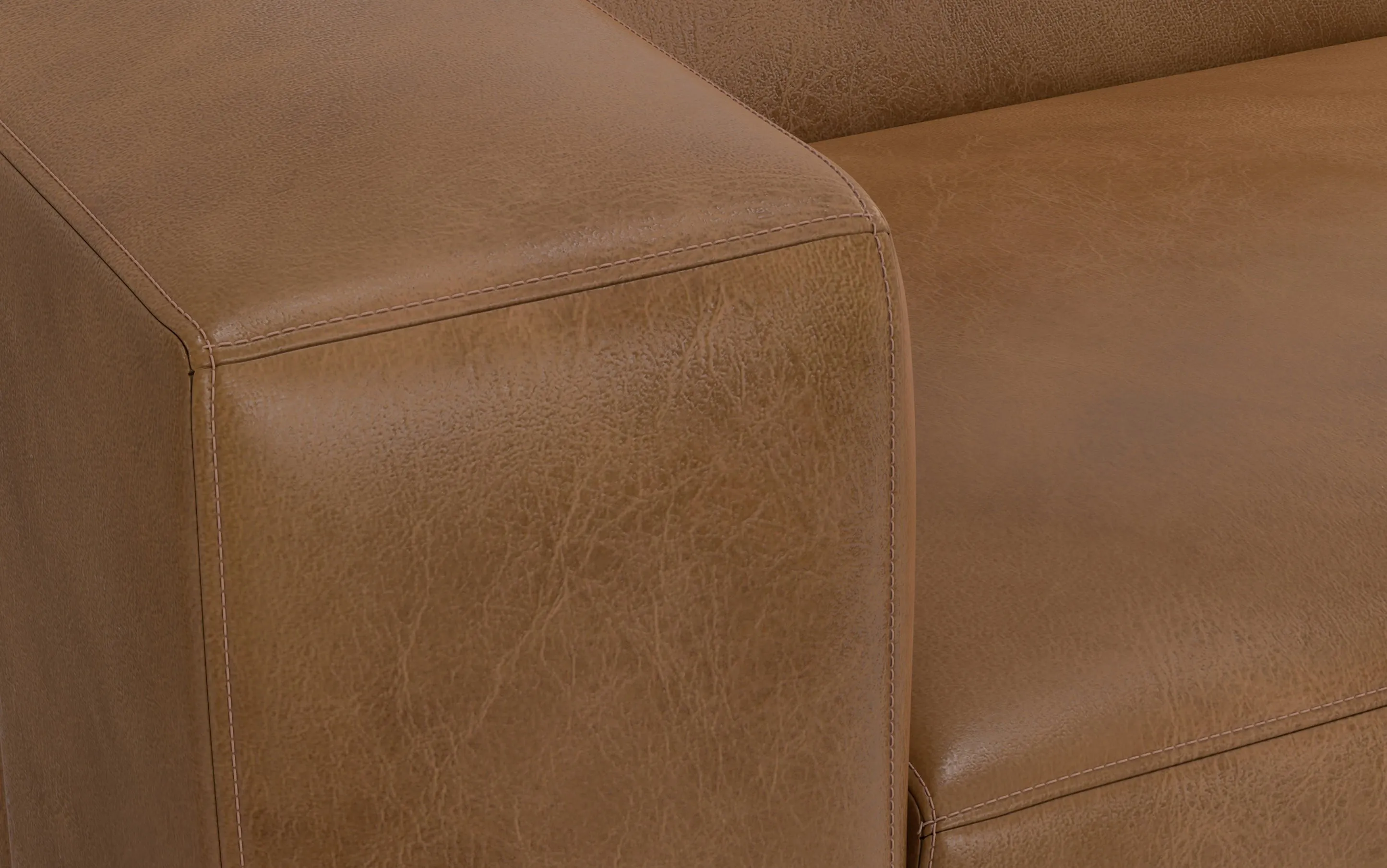Rex U-Shaped Sectional in Genuine Leather