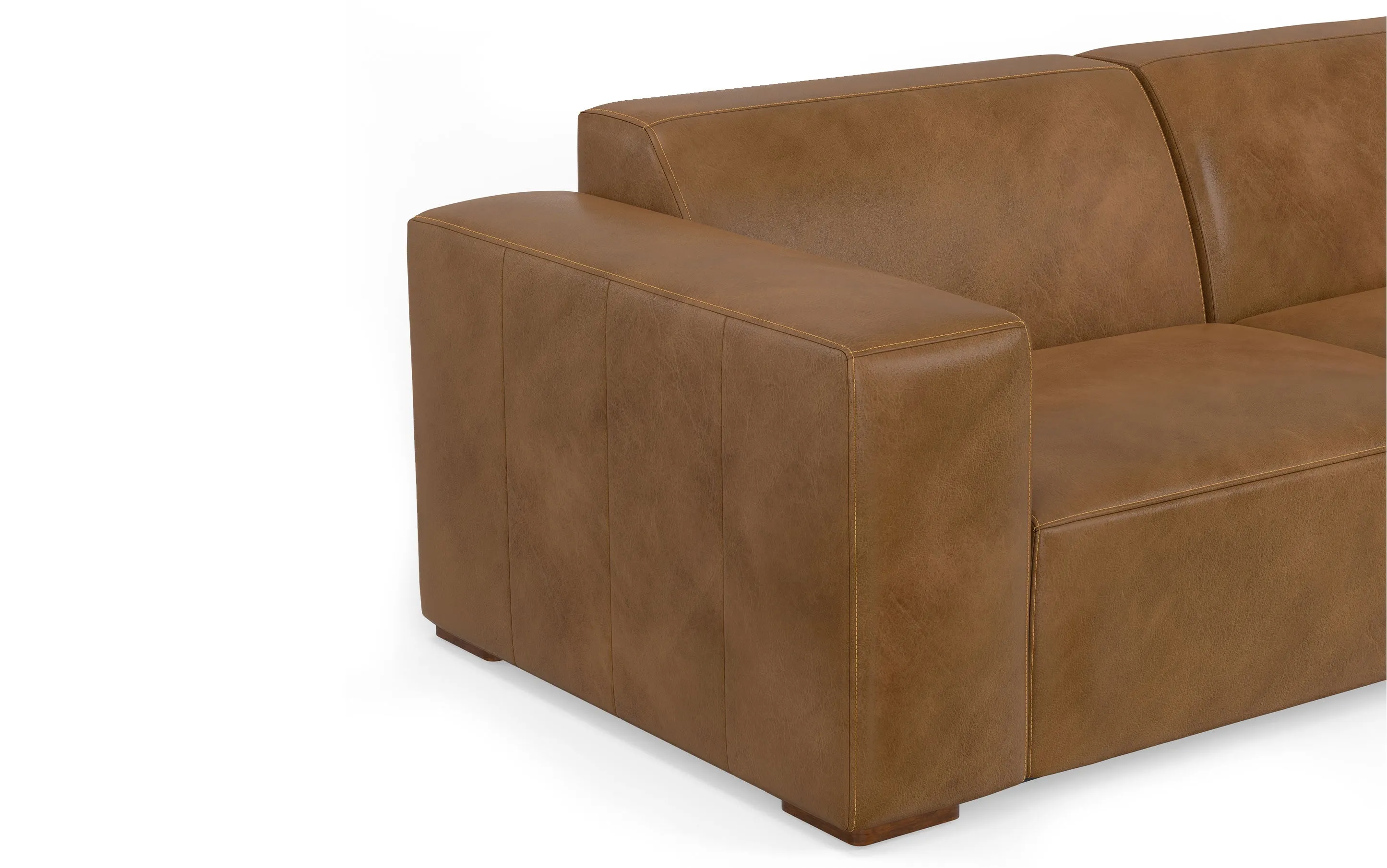 Rex U-Shaped Sectional in Genuine Leather