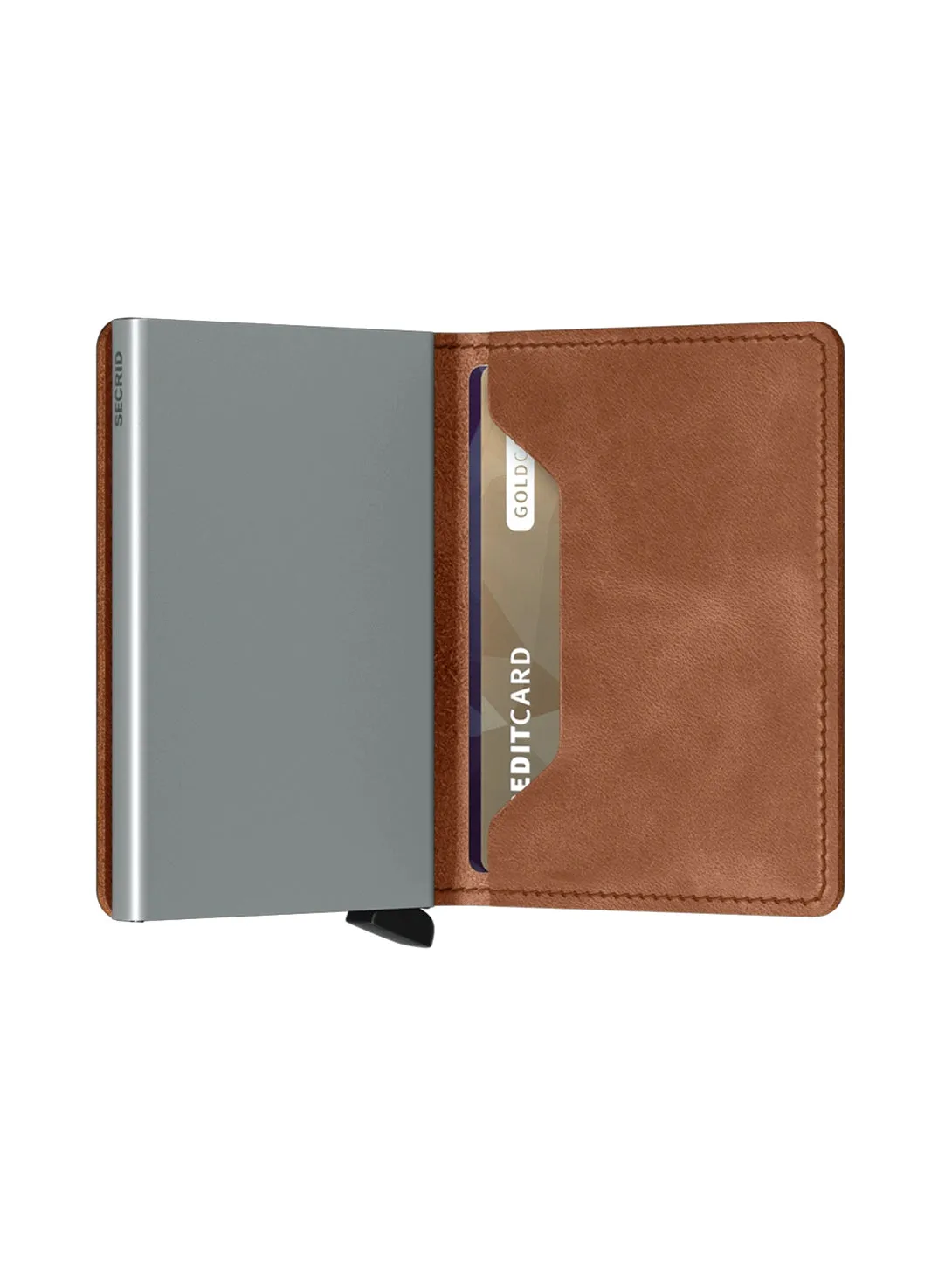 Slimwallet - Vintage Cognac Silver