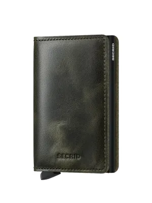 Slimwallet - Vintage Olive Black