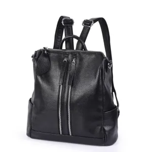 Vbiger Real Leather Backpack Large Capacity Tote Shoulder Messenger Bag for Women