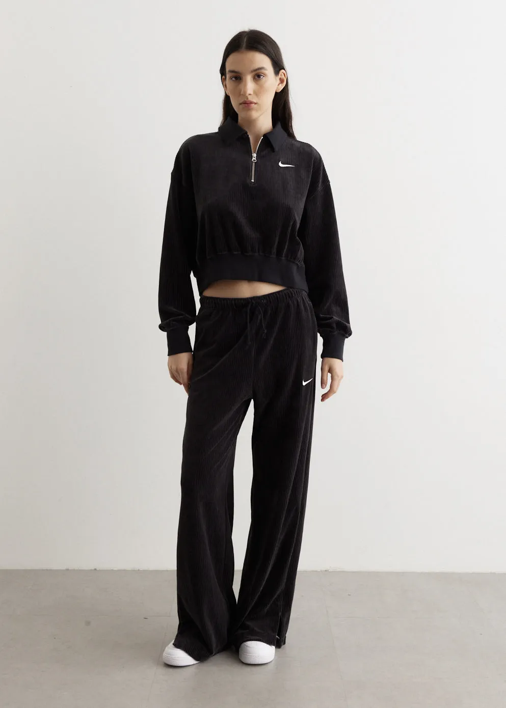 Velour 1/4 Zip Top