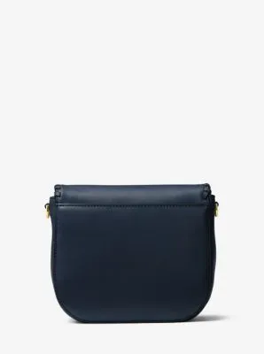 Whipstitched Leather Saddle Bag